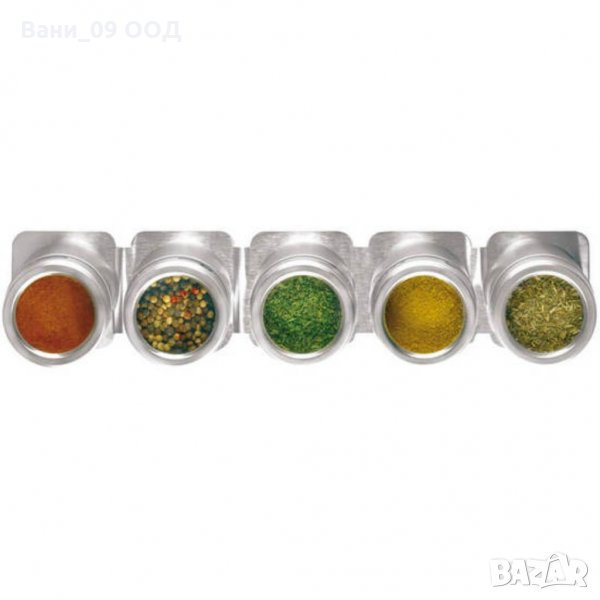 Сет канистерчета за подправки с магнитна стойка, снимка 1