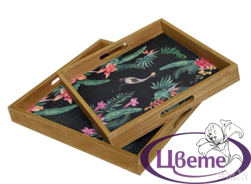 Декоративен поднос с декорация, снимка 1