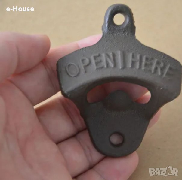 Метална отварачка за бира за стена , стенна отварачка, снимка 1