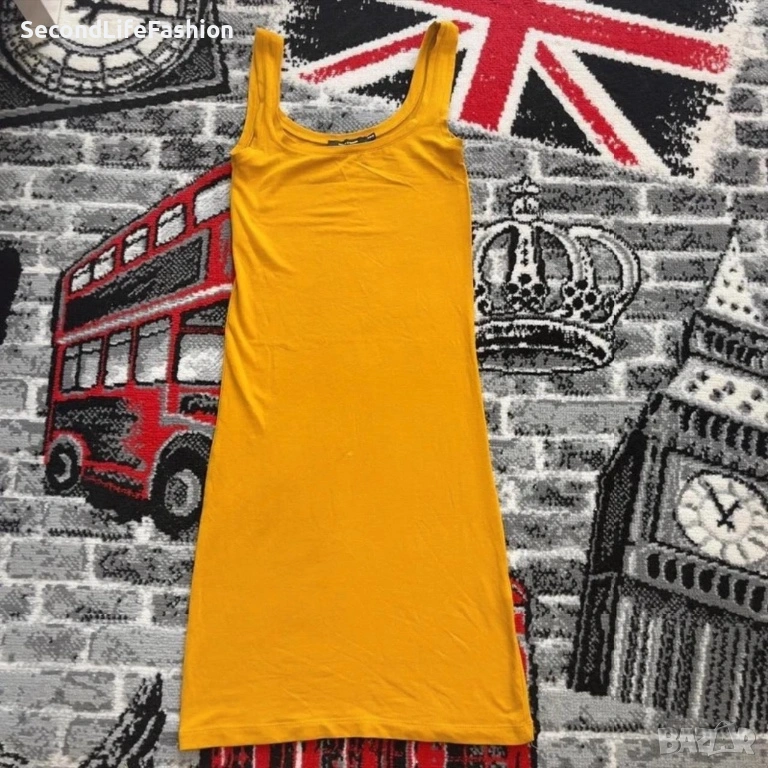 Дамска рокля без ръкави Samsoe Samsoe, дълга размер XS цвят горчица, снимка 1