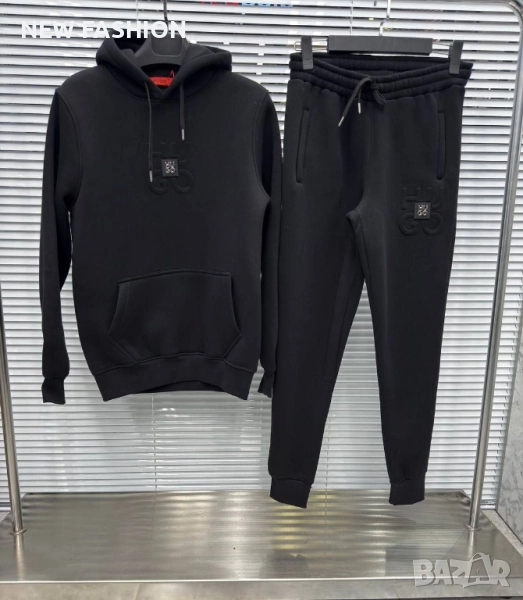 Мъжки Ватиран Плътен Комплект - лого Бродирано ✨ Hugo BOSS , снимка 1