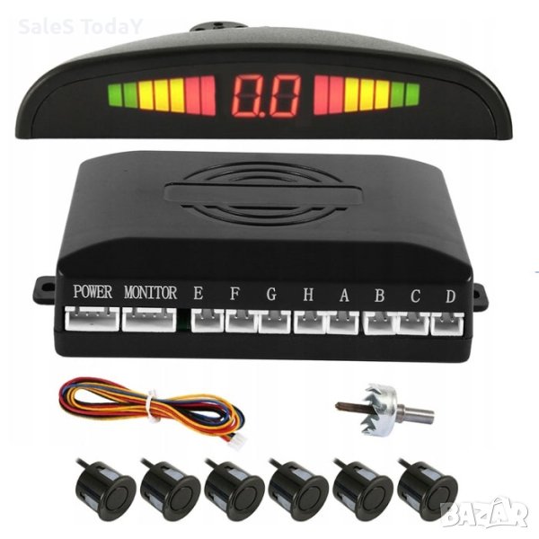 Парктроник с 6 датчика , черен, снимка 1