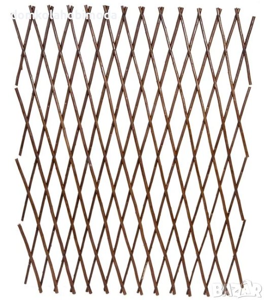  Сгъваема дървена ограда от върба 120x60 см, снимка 1