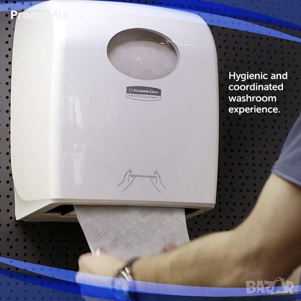 Дозатор за кърпи за ръце на ролка Kimberly Clark Aquarius Slimroll 7955 Диспенсър за хартиени кърпи , снимка 1