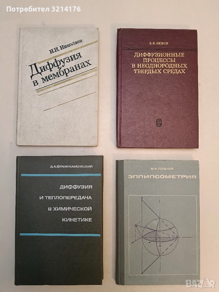 Диффузия в мембранах – Н. И. Николаев (1980, Отлично състояние), снимка 1