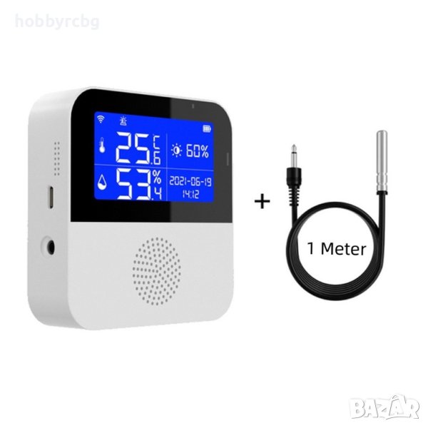 WiFi Термометър, влагомер за стая+външна сонда за температура, снимка 1