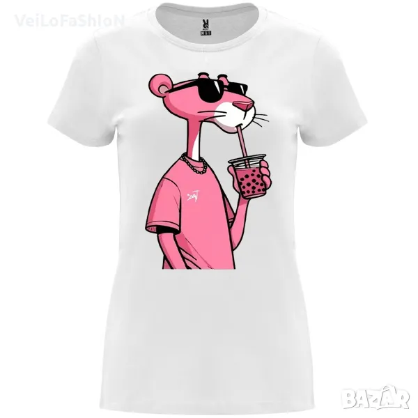 Нова забавна дамска тениска с героя Пинко Розовата пантера, снимка 1