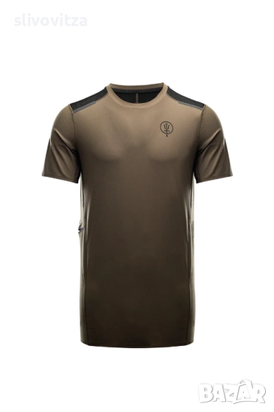 Тениска за фитнес Force velocity technical tshirt khaki, снимка 1