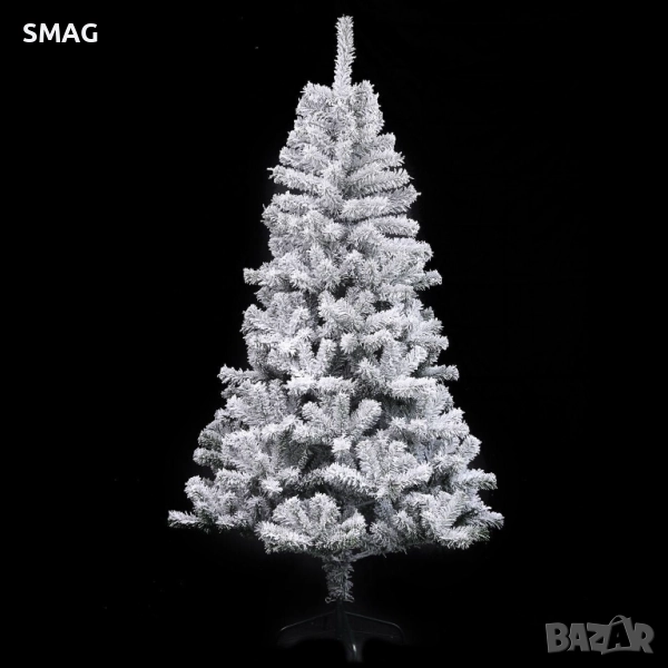 Коледна елха зелена със заснежена корона - 180см_1227290, снимка 1