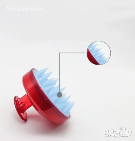 Силиконова четка за разнасяне на шампоан и масаж на скалпа, снимка 10 - Продукти за коса - 48066368