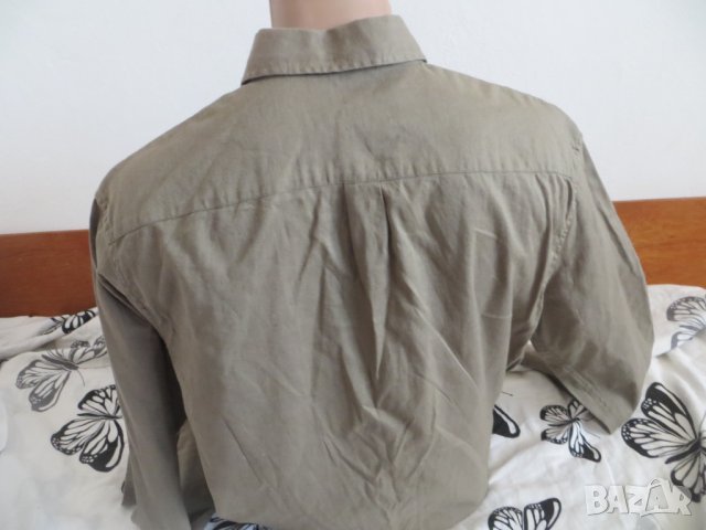 Мъжка риза с дълъг ръкав от лен Samsøe & Samsøe, снимка 3 - Ризи - 41796968