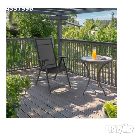 Сгъваем стол, За къмпинг, градина, тераса, Черен , снимка 2 - Къмпинг мебели - 50084885
