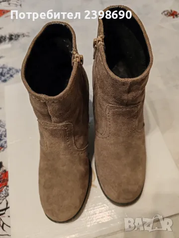 Дамски боти от естествена кожа (велур) 