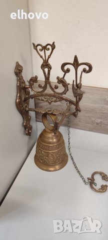 Стара бронзова камбана за врата#1, снимка 1 - Антикварни и старинни предмети - 44365741