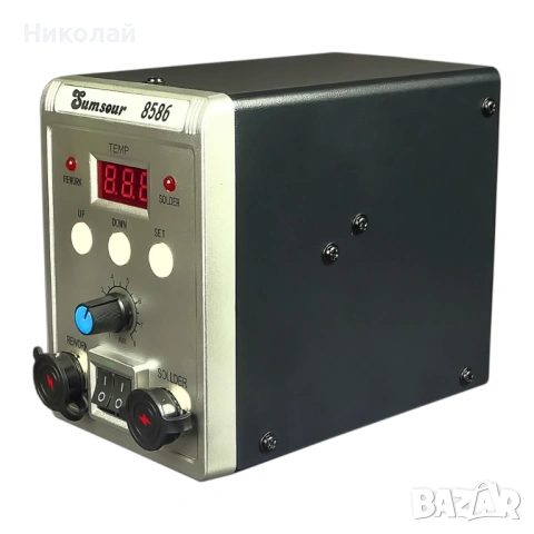 Станция за запояване Sumsour 8586 горещ въздух, поялник, дигитален дисплей., снимка 5 - Друга електроника - 53411420