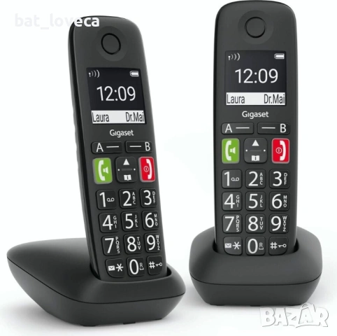 Безжичен DECT телефон Gigaset E290 duo