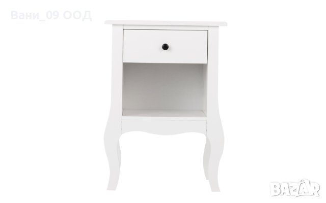 Бяло нощно шкафче в рустикален стил, снимка 3 - Шкафове - 41711293