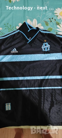 Оригинална ретро футболна тениска Olympic Marseille 99-00 third jersey, снимка 3 - Футбол - 53660740