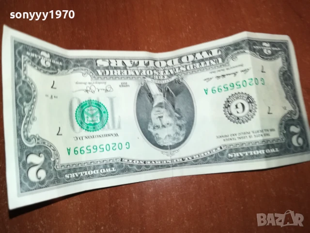 2 ДОЛАРА-РЯДКА БАНКНОТА ЗА КОЛЕКЦИЯ 1408251057, снимка 11 - Нумизматика и бонистика - 51362739