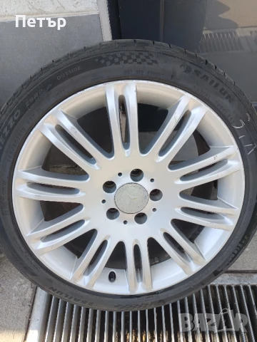 Джанти с гуми Мерцедес 18, снимка 3 - Гуми и джанти - 50585387