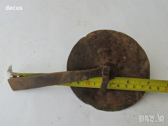 Антична кована желязна дръжка за врата от 19-ти век – рядка, снимка 7 - Антикварни и старинни предмети - 51456480