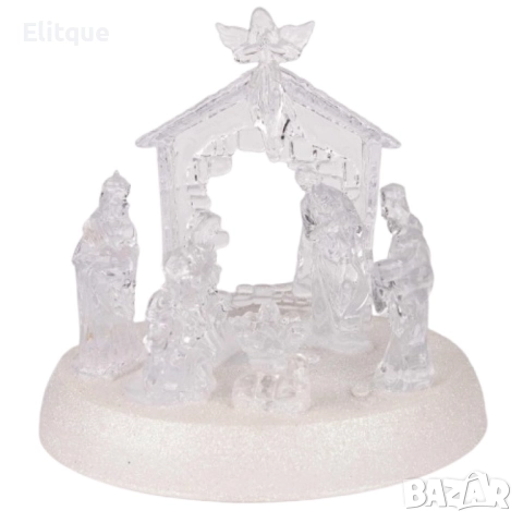 Коледна LED осветена акрилна скулптура на Рождество Христово, снимка 3 - Други стоки за дома - 52820201