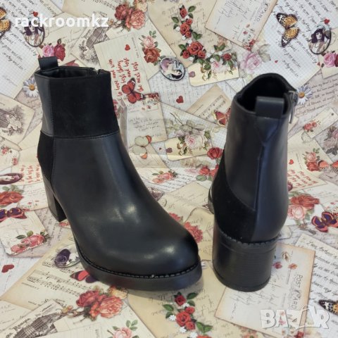 Елегантни дамски боти в черен цвят на ток модел: 741004 black, снимка 3 - Дамски боти - 42512537