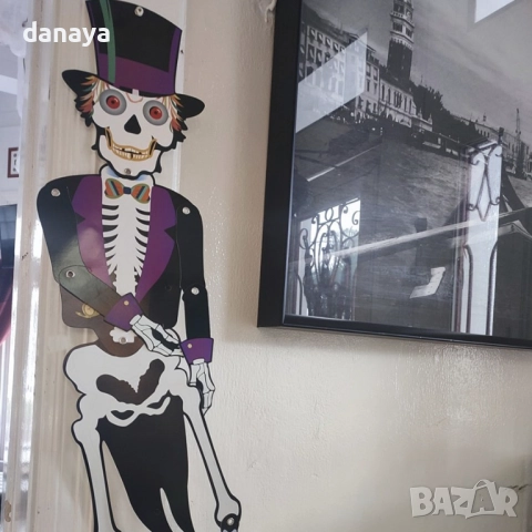 6080 Хелоуин украса за стена сглобяеми скелети 85 см, Хелоуин фигури за парти и декорация, снимка 5 - Декорация за дома - 51795382