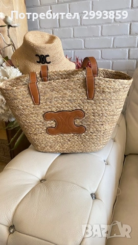 CELINE bag*Чанта за плаж рафия селин, снимка 8 - Чанти - 53365439