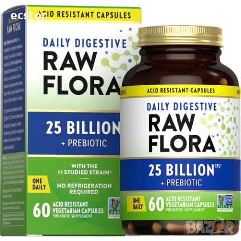 Raw Flora Пробиотик + Пребиотик, снимка 3 - Хранителни добавки - 51427107