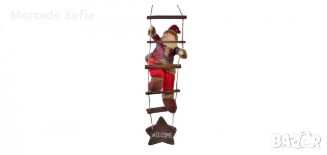 Коледна декоративна стълба, Дядо Коледа, 60см., снимка 1 - Декорация за дома - 34740053