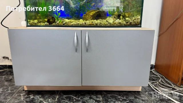 АКВАРИУМ - 180 литра напълно оборудван заедно с рибките, снимка 4 - Аквариуми - 49540436