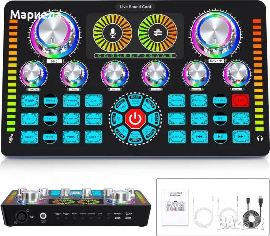 Професионален аудио миксер/Звукова карта на живо и стерео аудио интерфейс, снимка 8 - Друга електроника - 49359587