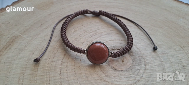 Гривна с кабошон пясъчен авантюрин 