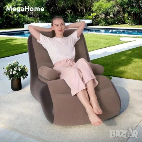 Надуваемо Кресло тип Шезлонг за почивка и релаксация, до 150 кг, снимка 6 - Дивани и мека мебел - 53491782
