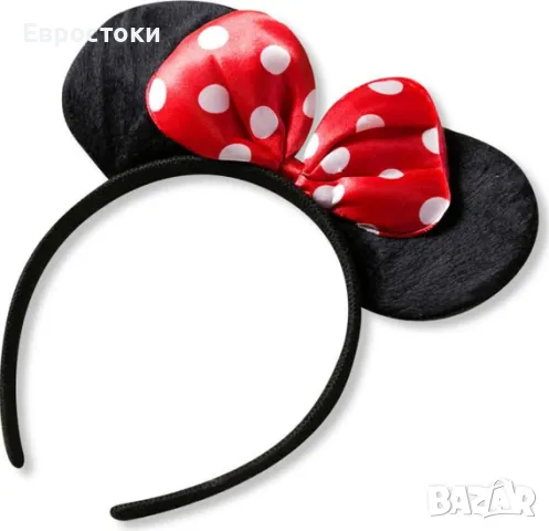 Детски костюм Minnie Mouse Disney, рокля Мини Маус и диадема с ушички и панделка, 150 см, снимка 3 - Детски комплекти - 47767687