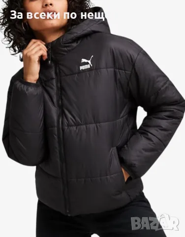 PUMA Classics Padded Jacket Black Дамско Черно Яке С Качулка Код P3005, снимка 3 - Якета - 56057776