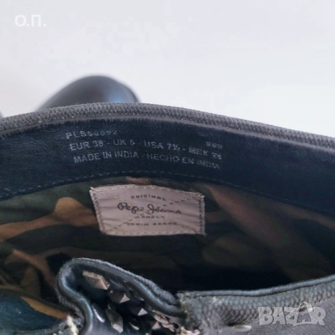 Pepe Jeans дамски боти, естествена кожа 38, снимка 9 - Дамски боти - 51640053