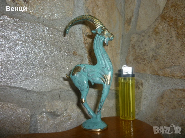 Месингова Фигура Статуетка, снимка 10 - Антикварни и старинни предмети - 50599848