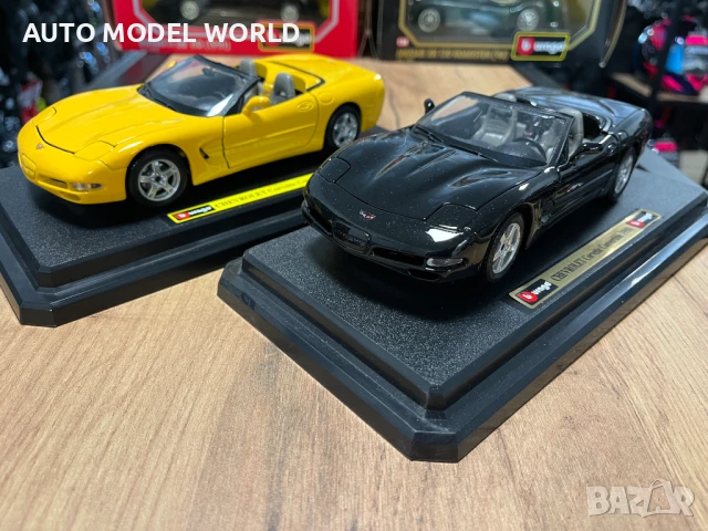 Метална колекционерска количкa CHEVROLET CORVETTE CABRIO мащаб 1:24