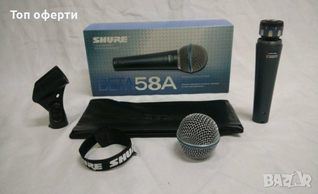 Вокален Микрофон SHURE BETA 58A Професионален, снимка 5 - Микрофони - 36325235