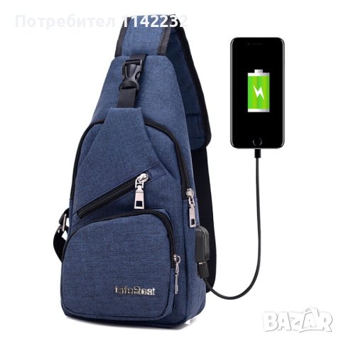 Многофункционална чанта/раница през рамо с USB