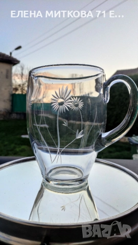 Ретро българска стъклена кана за вода или вино, снимка 2 - Аксесоари за кухня - 52819071