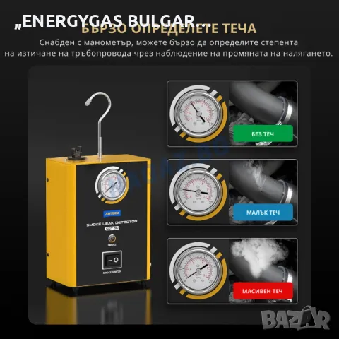 Машина за пушек /Димогенератор AUTOOL SDT60/АВТО Диагностика с Дим, снимка 8 - Аксесоари и консумативи - 50305942