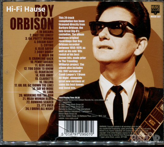 Roy Orbison -Big Hits, снимка 2 - CD дискове - 36197614