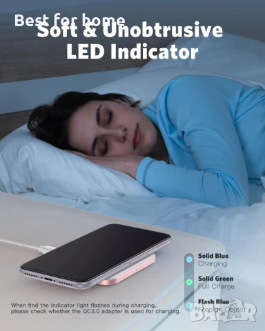 Безжично зарядно устройство, снимка 6 - Друга електроника - 51106359