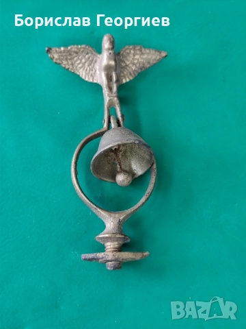 ЗВЪНЧЕ КАМБАНКА НАКИТ ЗА КОН СБРУЯ СТАРИННА БРОНЗ ОРЕЛ АПЛИКАЦИЯ