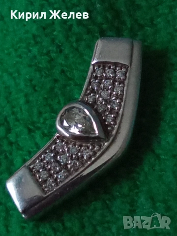 CANISA 925 ШАРМАНТЕН СКЪПОЦЕНЕН СРЕБЪРЕН ПЕНДАНТ РОДИРАНО СРЕБРО 925 с ПРЕКРАСНИ ЦИРКОНИ 60351, снимка 14 - Колиета, медальони, синджири - 50340575