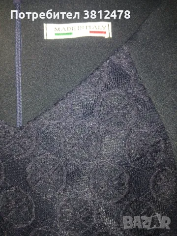 Дамска тъмносиня рокля, снимка 3 - Рокли - 48683318