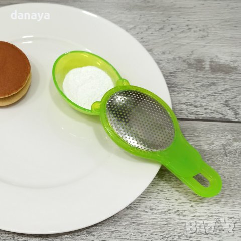 3507 Решетъчна лъжица диспенсър за пудра захар или сол, снимка 8 - Прибори за хранене, готвене и сервиране - 39544984